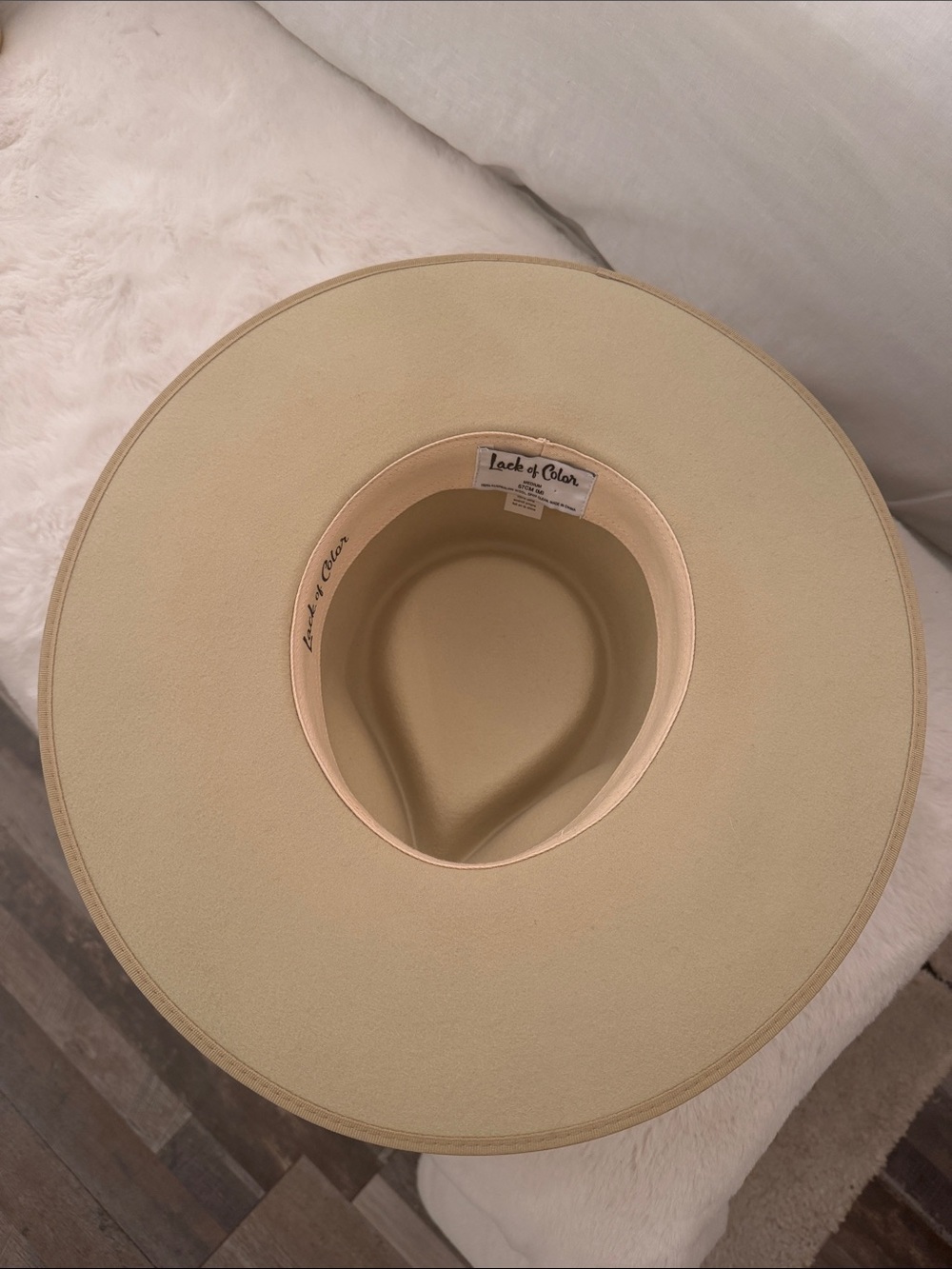Lack of Color Pistachio Rancher Hat Wide Brim Felt Fedora Sz. M 57 cm Like New - Picture 5 of 11